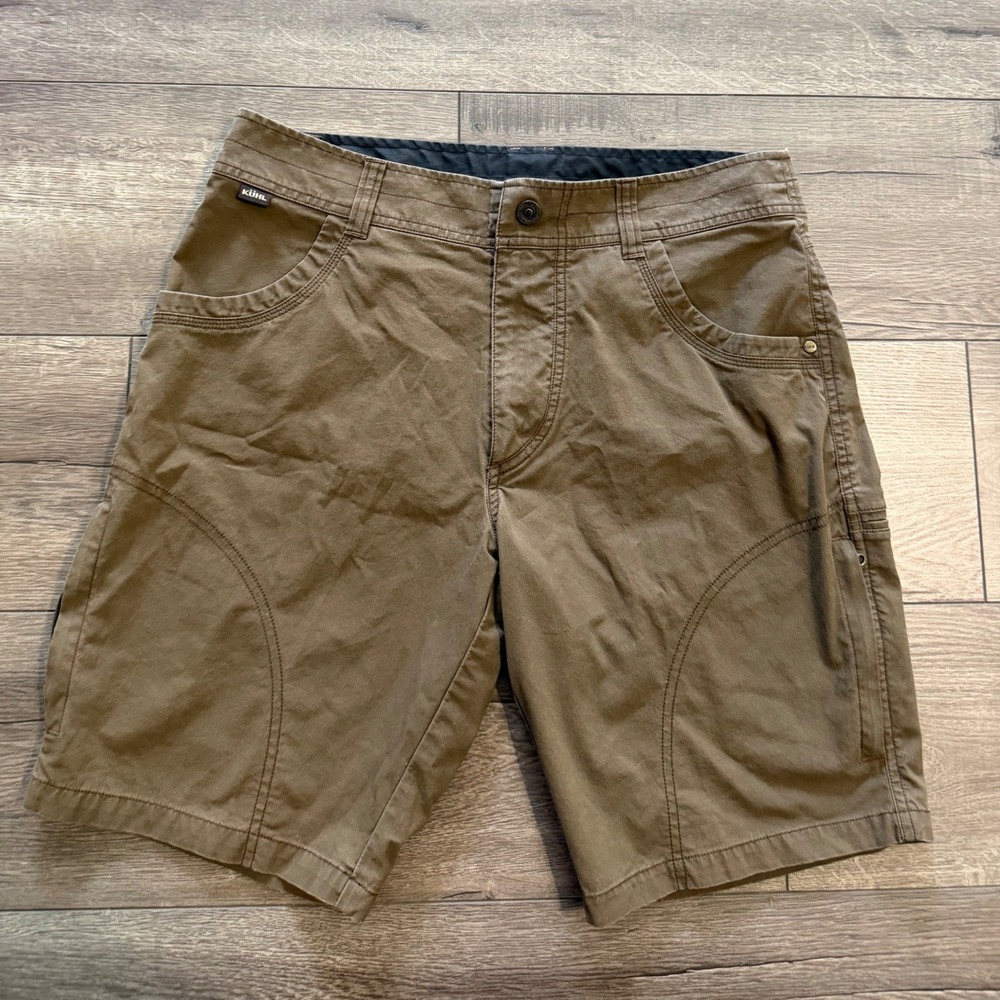 Kuhl Vintage Patina Dye Shorts Brown Size 33 Hiking Outdoor Utility Gorpcore